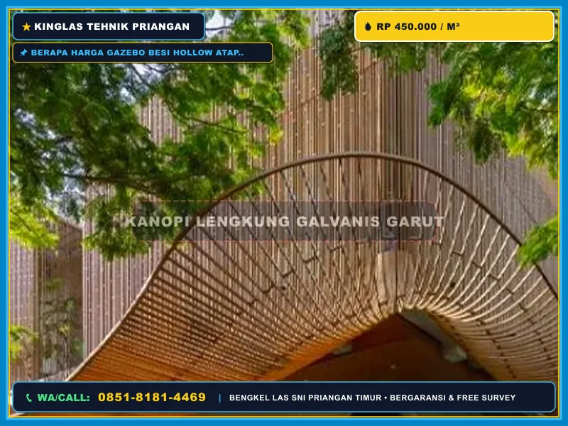 Gazebo atap spandek untuk halaman rumah Singaparna