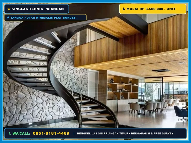 Berapa Harga Tangga Putar Plat Bordes Cirebon?