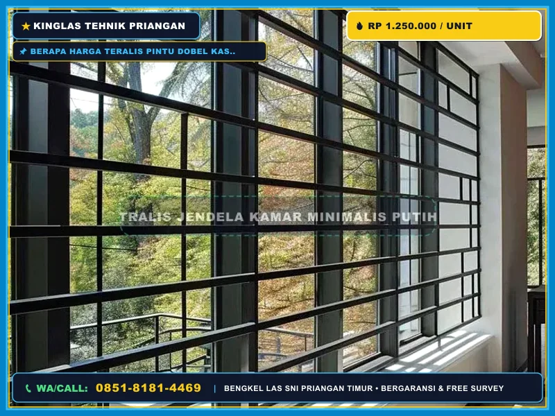 Detail las teralis pintu besi dan finishing antikarat