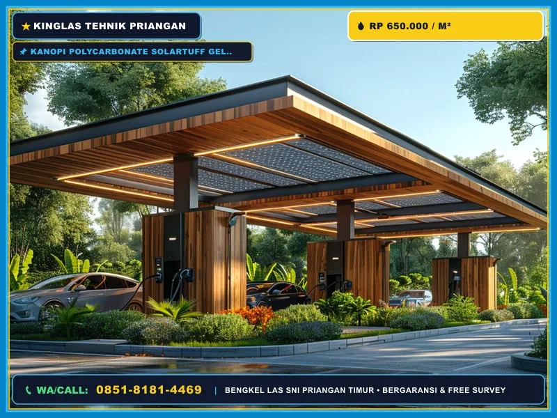 Biaya Pasang Kanopi Solartuff Gelombang Kadipaten