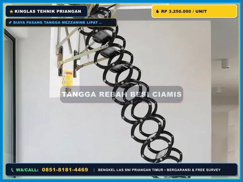 Biaya Pasang Tangga Mezzanine Lipat Praktis di Kawali