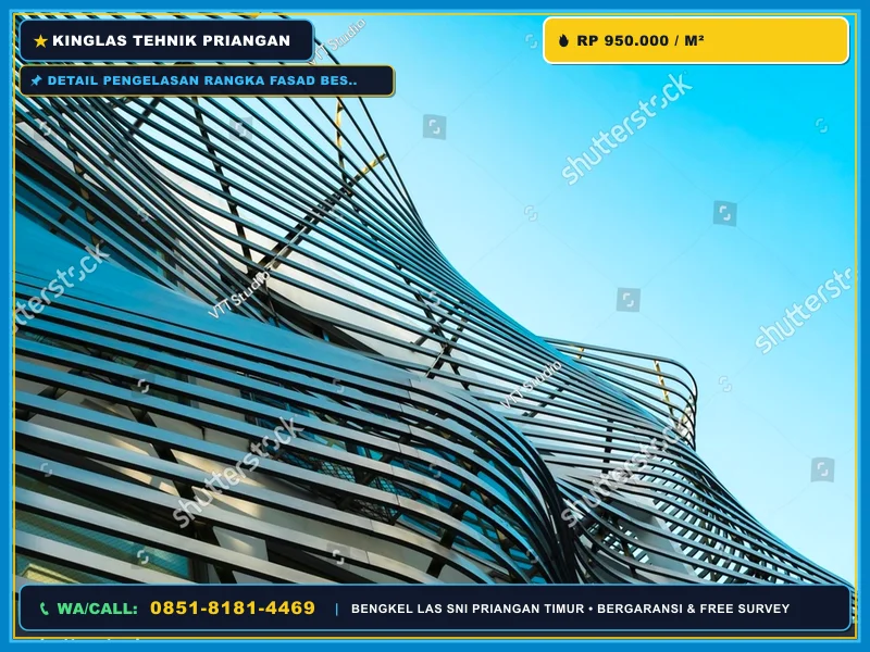 Detail pengelasan rangka fasad besi hollow SNI