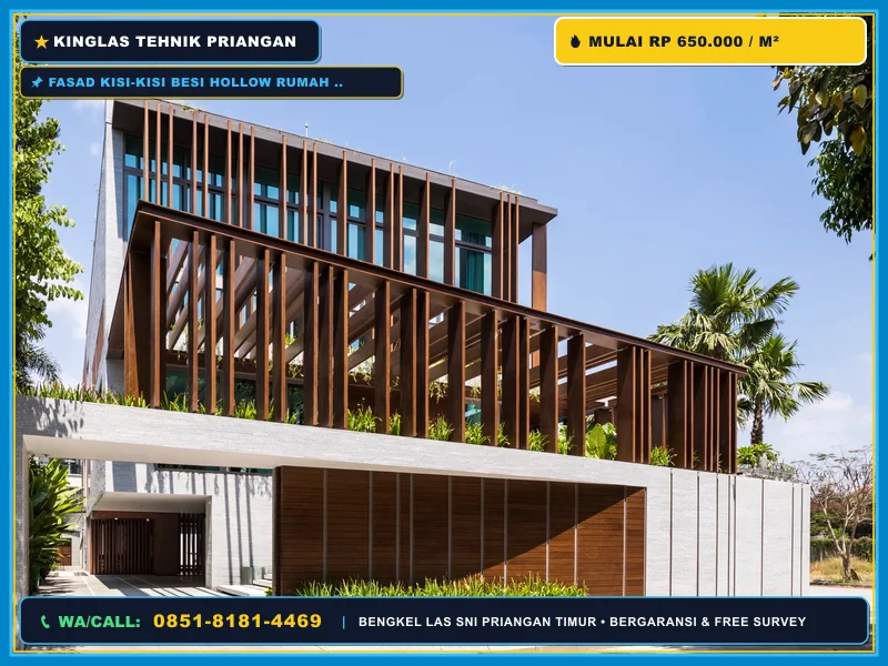 Fasad Kisi-Kisi Hollow Modern untuk Rumah Sumber