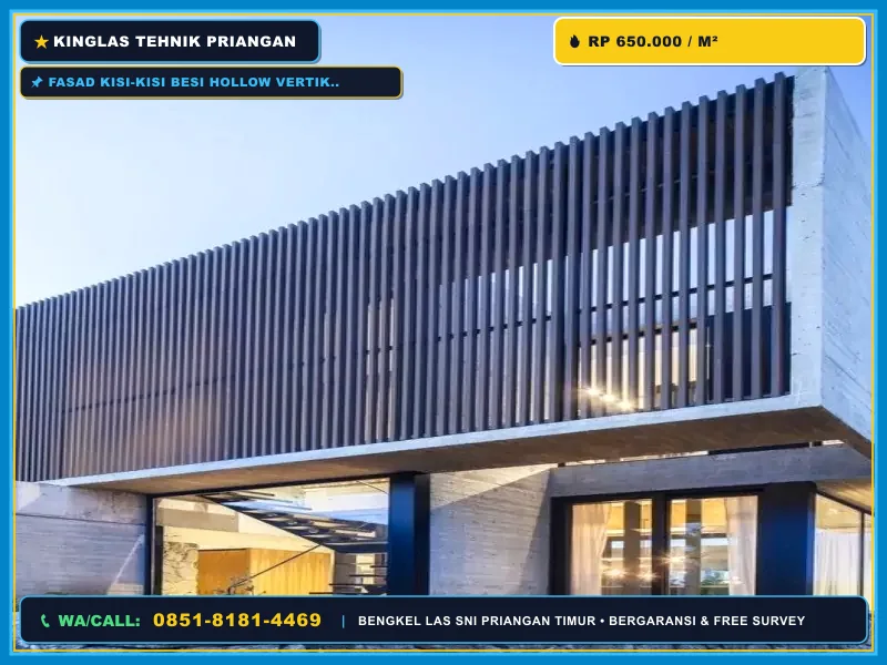 Fasad Kisi-Kisi Hollow Modern untuk Rumah Tarogong