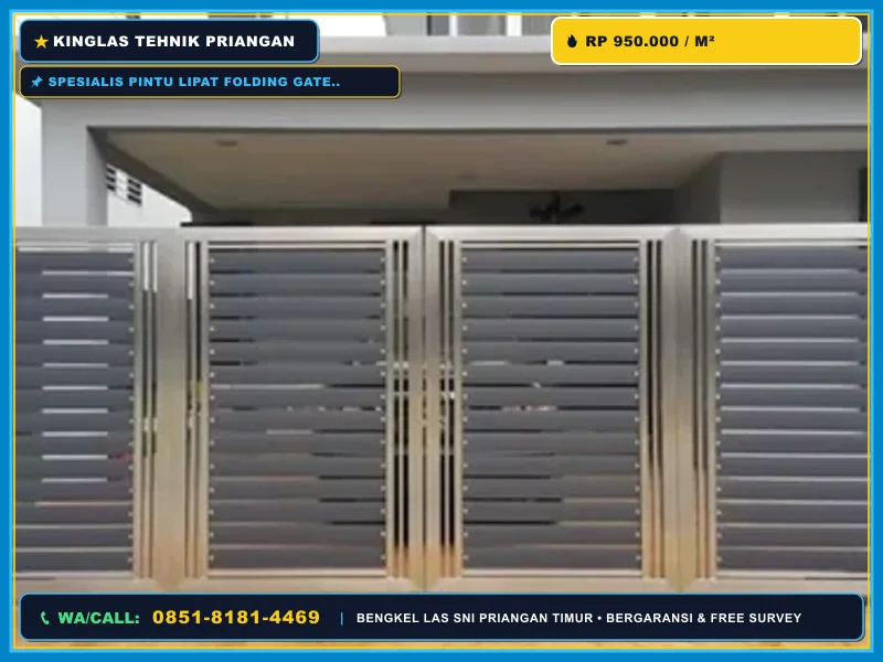 Folding Gate SNI Banjar Patroman yang Kokoh dan Rapi