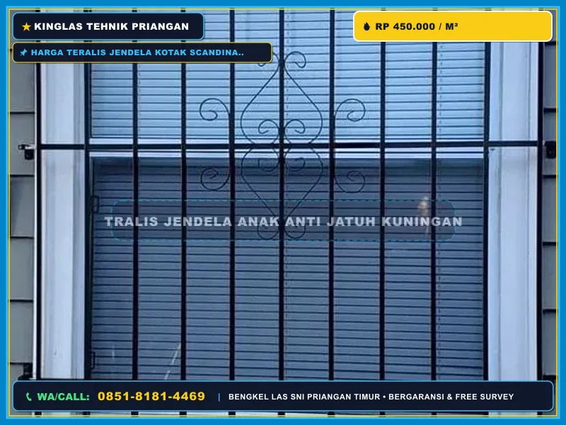 Detail sambungan las teralis jendela besi hollow SNI