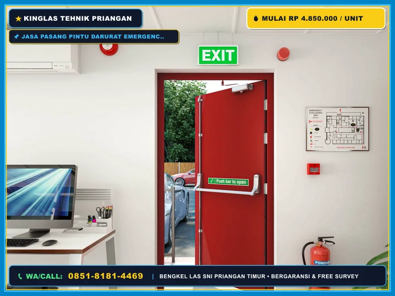 Jasa Pasang Emergency Door Tahan Api Banjar