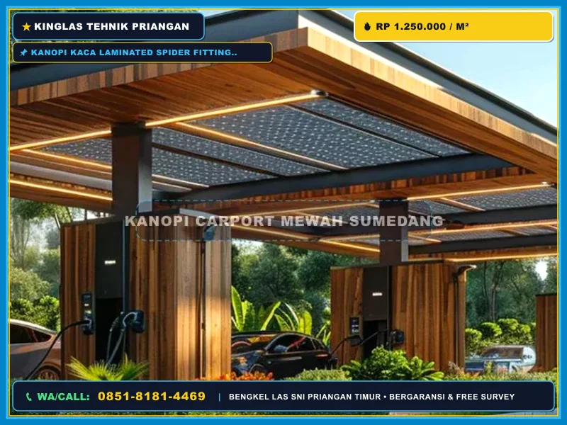 Struktur rangka baja kanopi kaca laminated untuk bangunan
