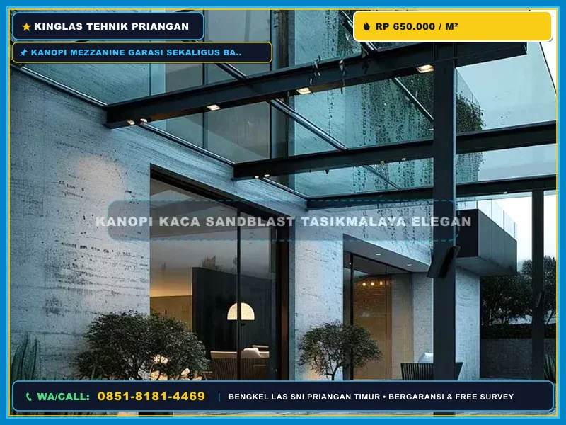 Railing balkon stainless untuk mezzanine garasi mobil