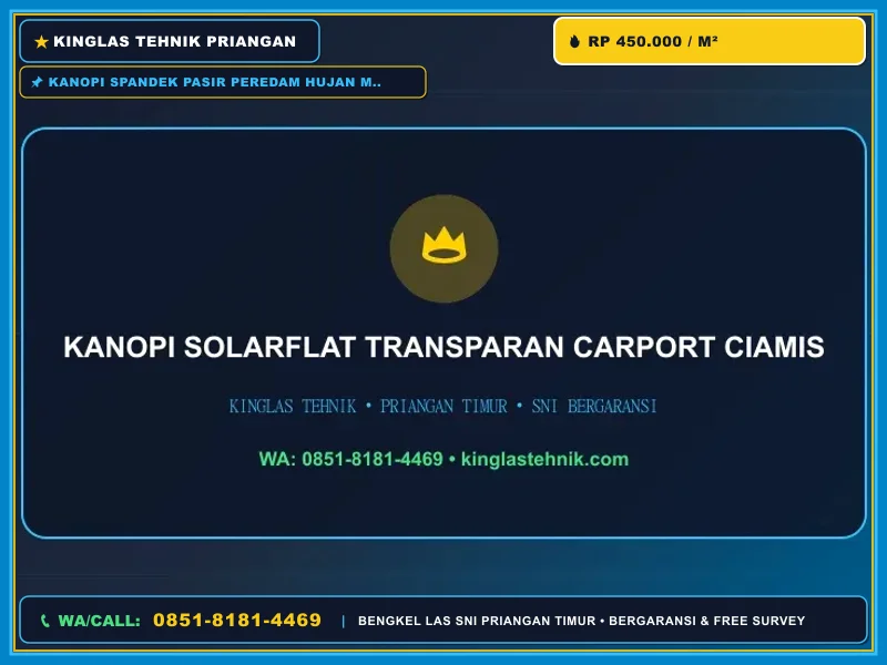 Kanopi Spandek Pasir Peredam Hujan Majalengka