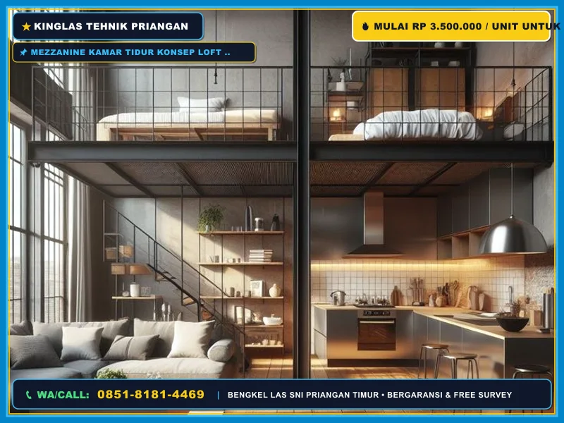 Mezzanine Kamar Loft Hemat Ruang di Singaparna