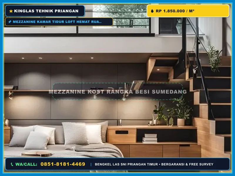 Mezzanine Kamar Tidur Loft Hemat Ruang di Majalengka
