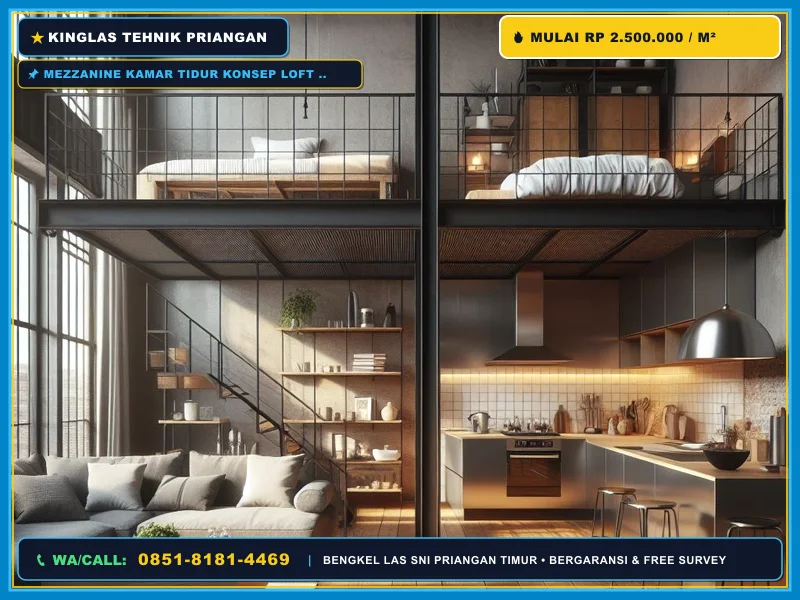 Mezzanine Kamar Tidur Loft Hemat Ruang Kadipaten