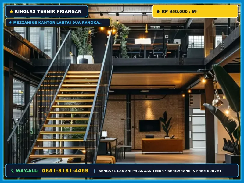 Mezzanine Kantor Lantai Dua WF Ciamis yang Kokoh