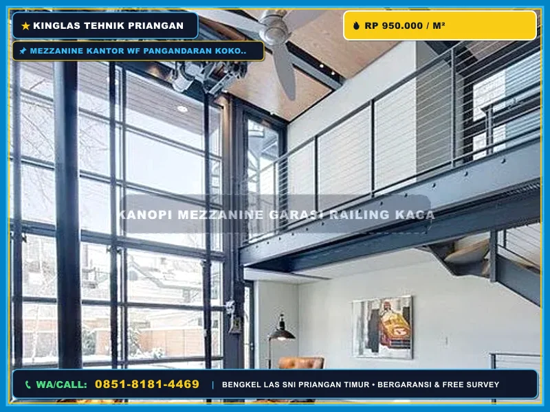 Mezzanine Kantor WF Pangandaran, Kokoh dan Efisien