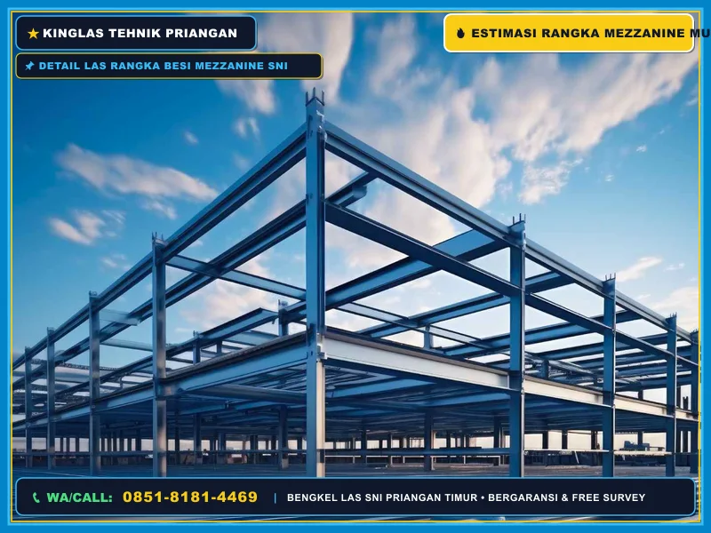 Detail las rangka besi mezzanine SNI
