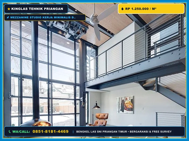 Mezzanine Studio Kerja Minimalis Tasikmalaya yang Kokoh