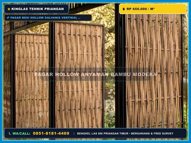 Detail pengelasan pagar besi hollow galvanis SNI