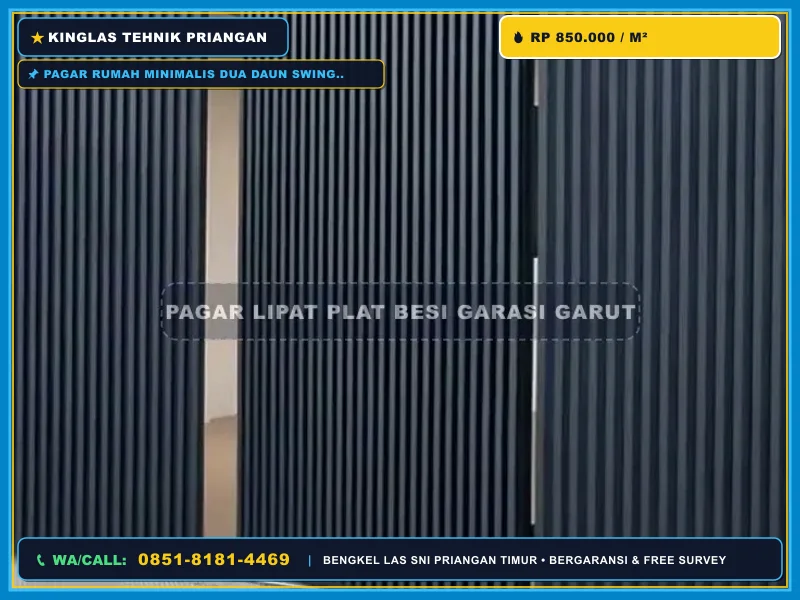 Pagar besi minimalis tampak depan rumah tropis modern