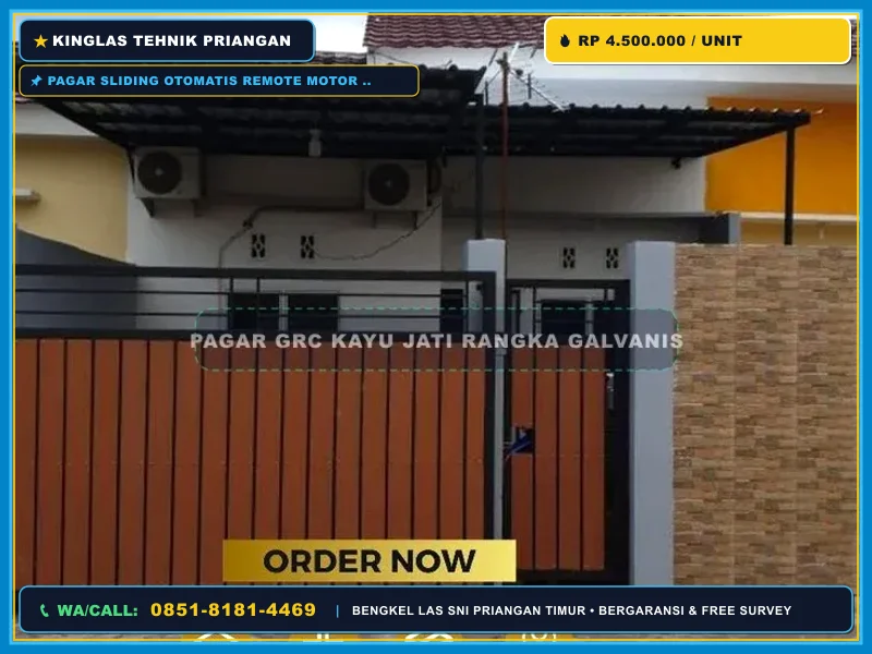 Detail pengelasan rangka pagar besi galvanis profesional