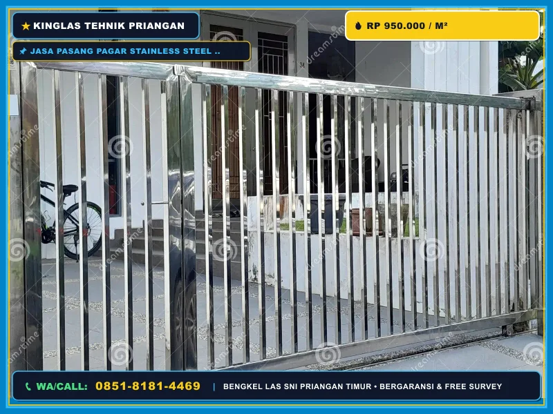 Pagar Stainless SUS 304 Anti Karat untuk Tasik