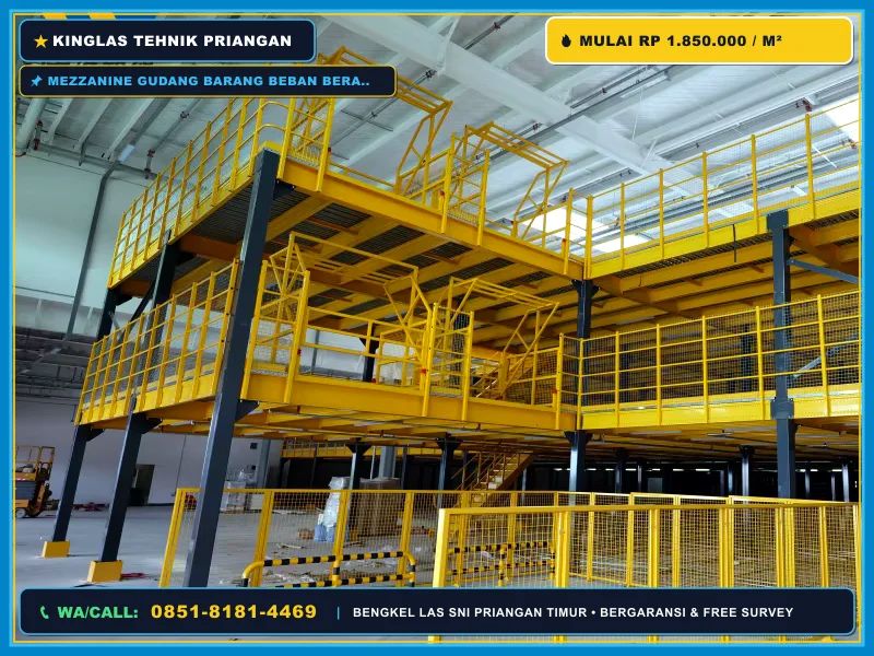 Pasang Mezzanine Gudang Beban Berat di Tarogong