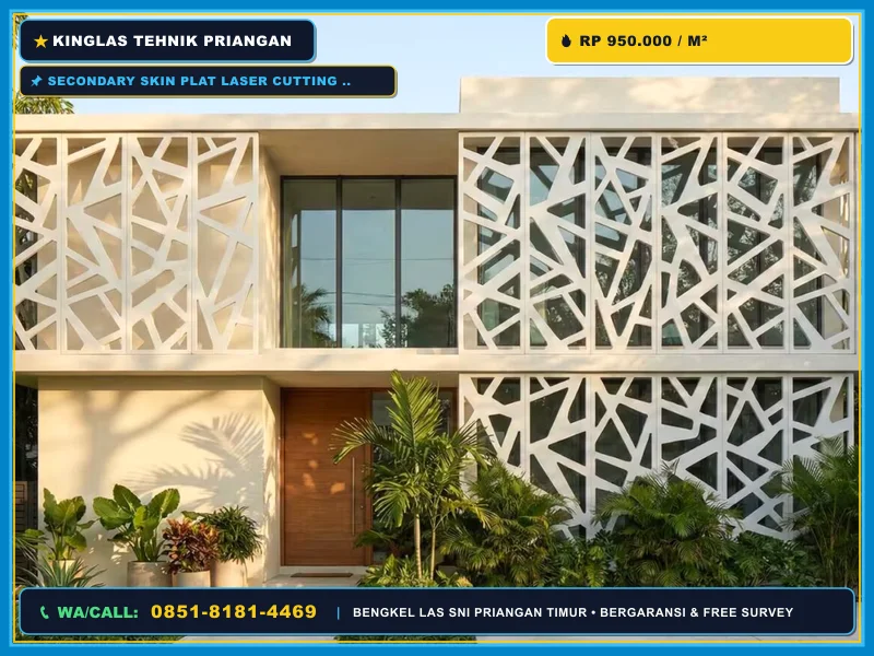 Pasang Secondary Skin Laser Cutting Fasad Cirebon