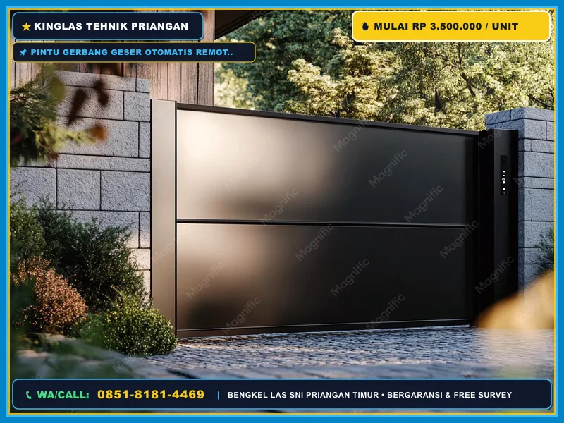 Pintu Gerbang Geser Otomatis Remote Kadipaten