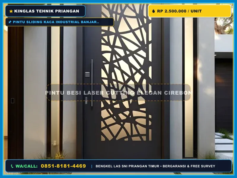 Pintu Sliding Kaca Industrial Banjar yang Kokoh dan Elegan