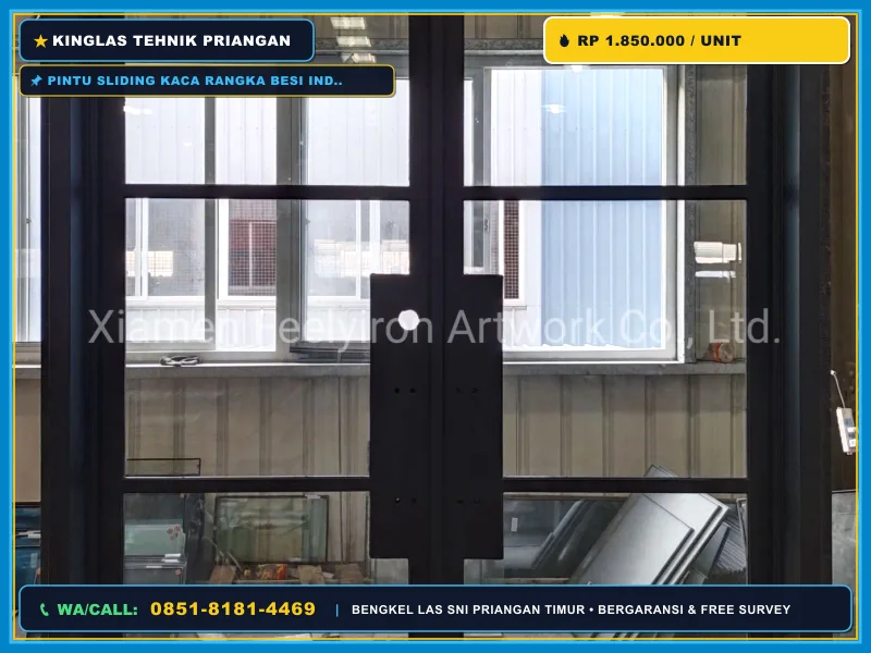 Pintu Sliding Kaca Industrial Kadipaten yang Kokoh