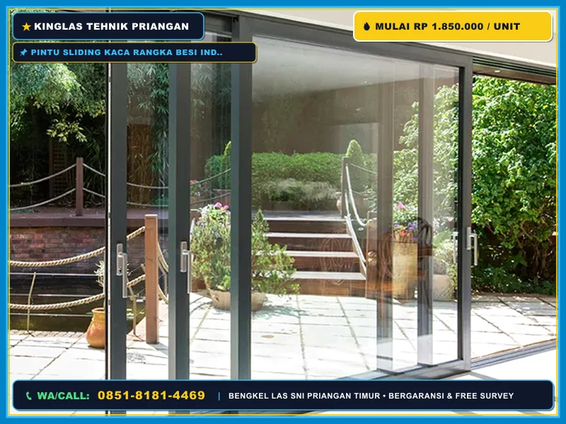 Pintu Sliding Kaca Industrial Sumber Cirebon