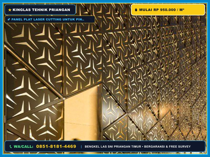 Panel plat laser cutting untuk pintu dan fasad rumah