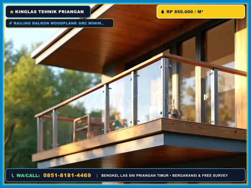 Railing Balkon Woodplank GRC Minimalis Tasikmalaya