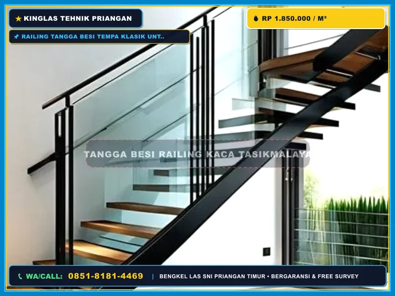 Railing Tangga Besi Tempa Klasik untuk Banjar Patroman