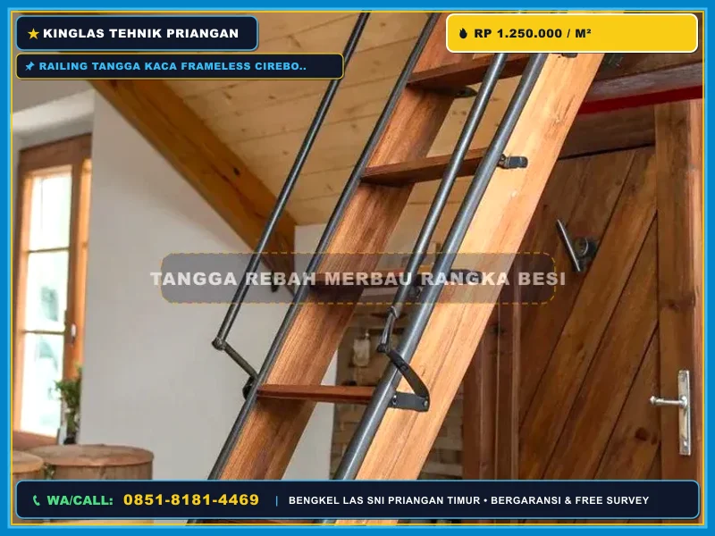 Railing kaca tangga rumah modern dan minimalis