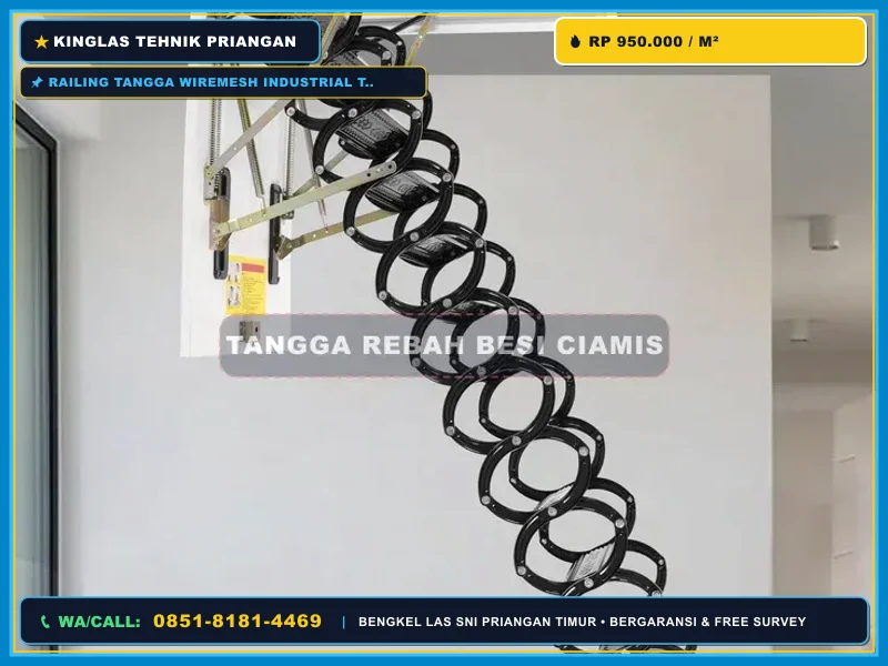 Railing Tangga Wiremesh Industrial Tarogong yang Kokoh