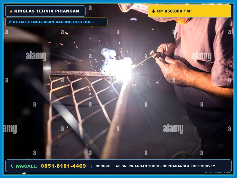 Detail pengelasan railing besi hollow standar SNI