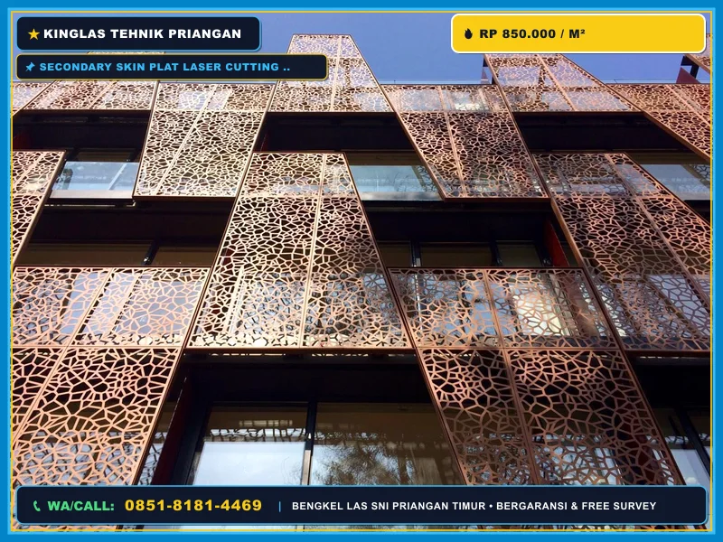 Secondary Skin Plat Laser Cutting Fasad Tarogong