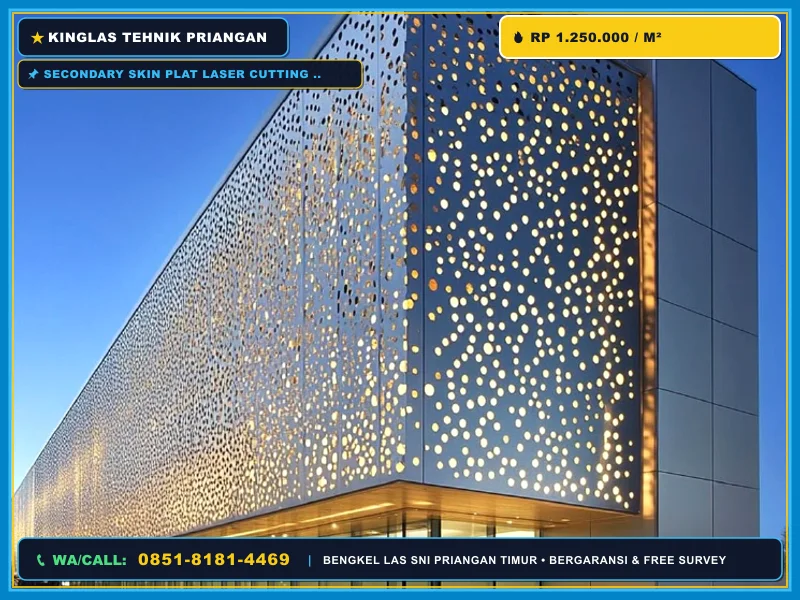 Spesialis Secondary Skin Plat Laser Cutting Fasad Garut