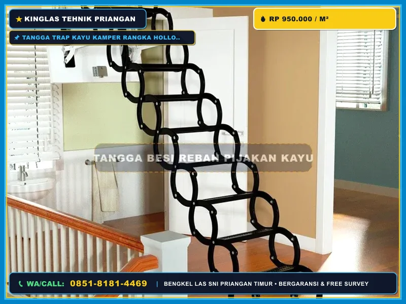 Rangka besi hollow SNI untuk konstruksi tangga rumah
