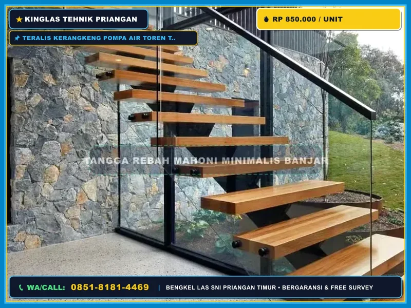 Kerangkeng toren besi minimalis untuk rumah di Tarogong