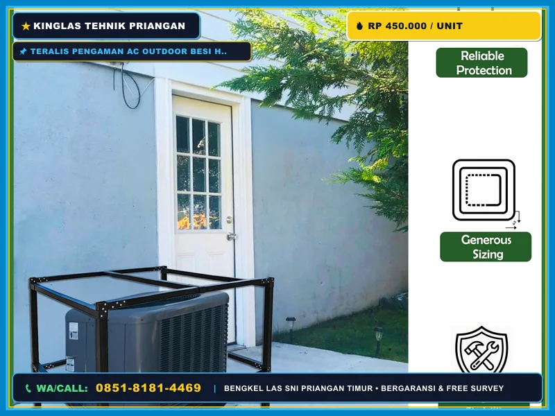 Teralis Pengaman AC Outdoor Besi Hollow Kadipaten