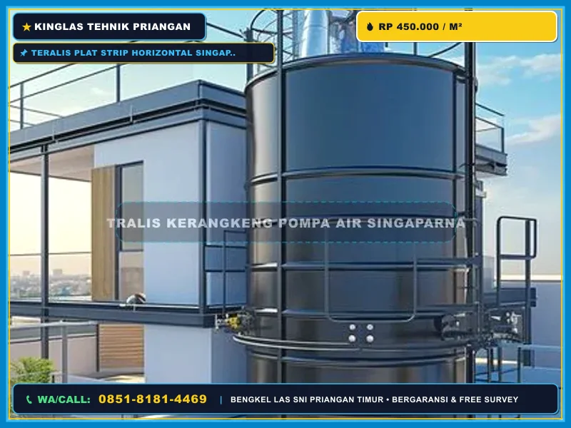 Rangka teralis jendela besi dengan material standar SNI