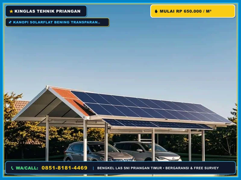 Tukang Las Kanopi Solarflat Bening di Cilimus