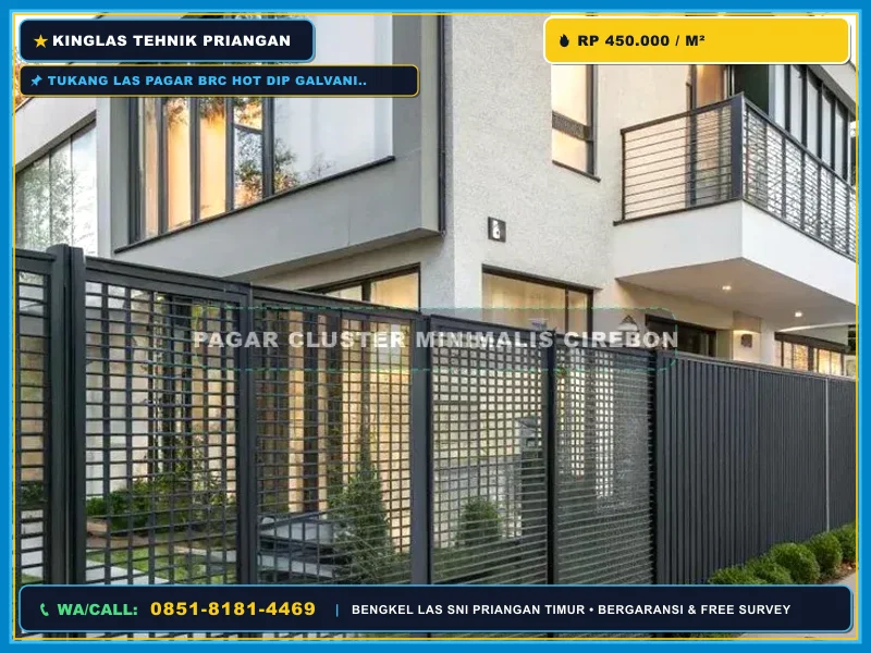 Pagar BRC galvanis di perimeter gudang pabrik