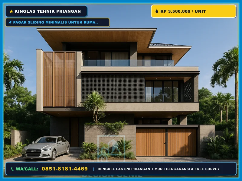 Pagar sliding minimalis untuk rumah di Tasikmalaya
