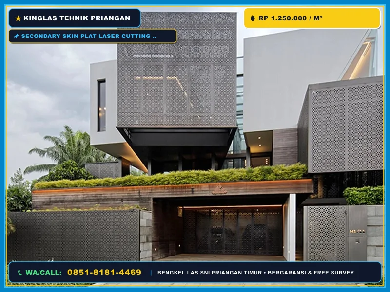 Tukang Secondary Skin Plat Laser Cutting Fasad Cirebon
