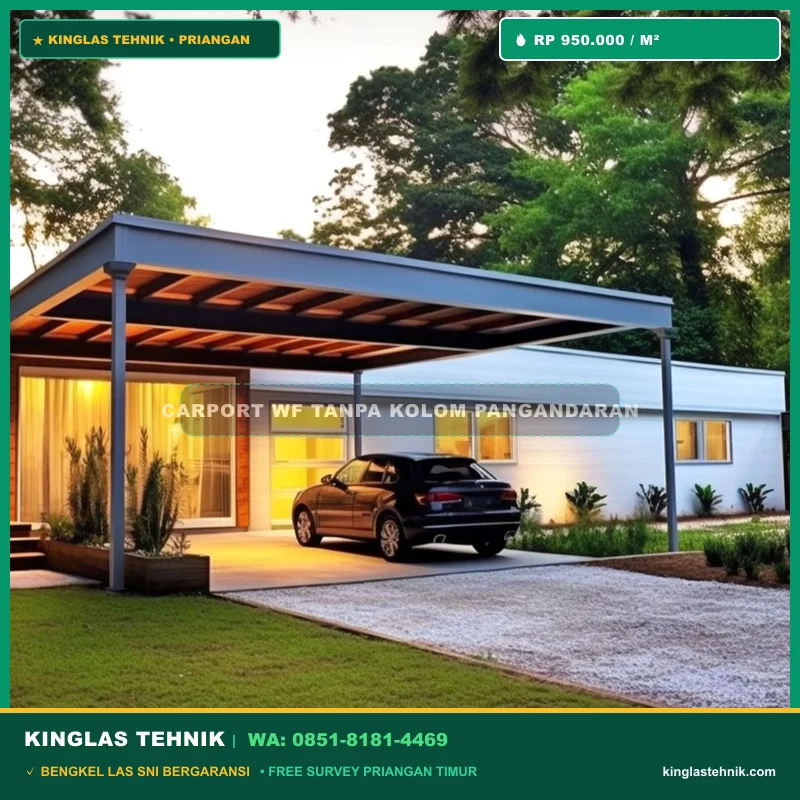 Carport WF Tanpa Kolom Pangandaran