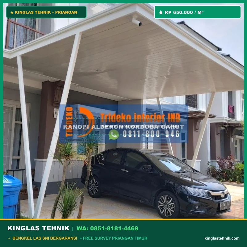 Kanopi Alderon Kordoba Rangka Pipa Besi Tebal