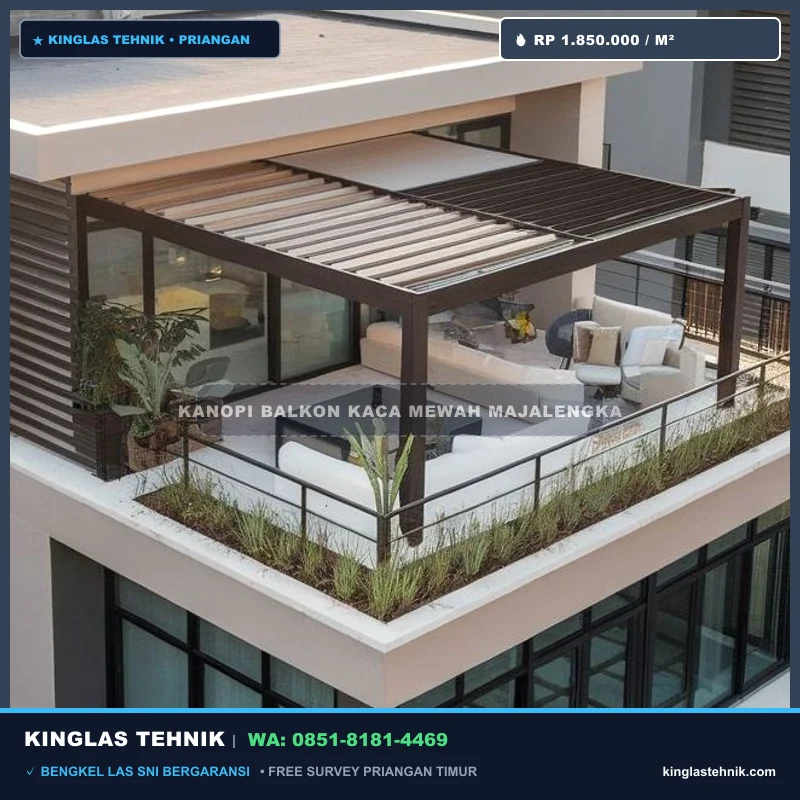 Kanopi Balkon Kaca Mewah Majalengka